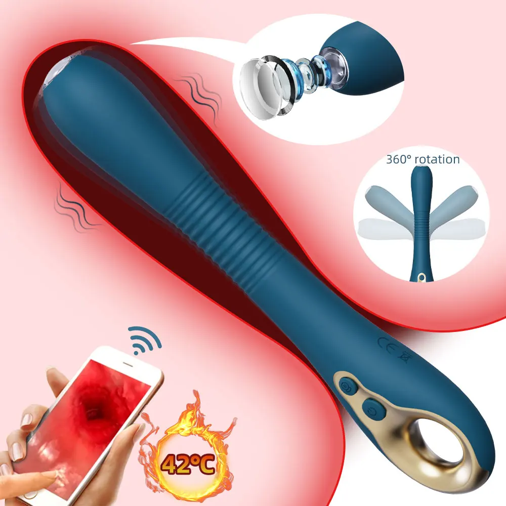 Vibrator wanita rotasi 360 °, mainan seksi Dildo pemanas dengan kamera endoskopi HD rekaman Video g-spot untuk pasangan