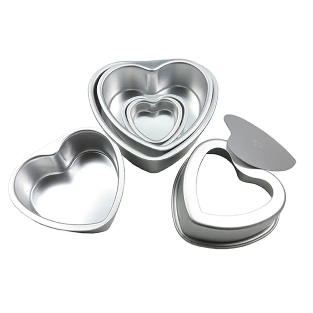 Bread Pan Various Sizes Cake Mold Heart-Shaped Pan Aluminum Alloy Baking Tray For Home Baking Cake Decorating Valentine'S Day