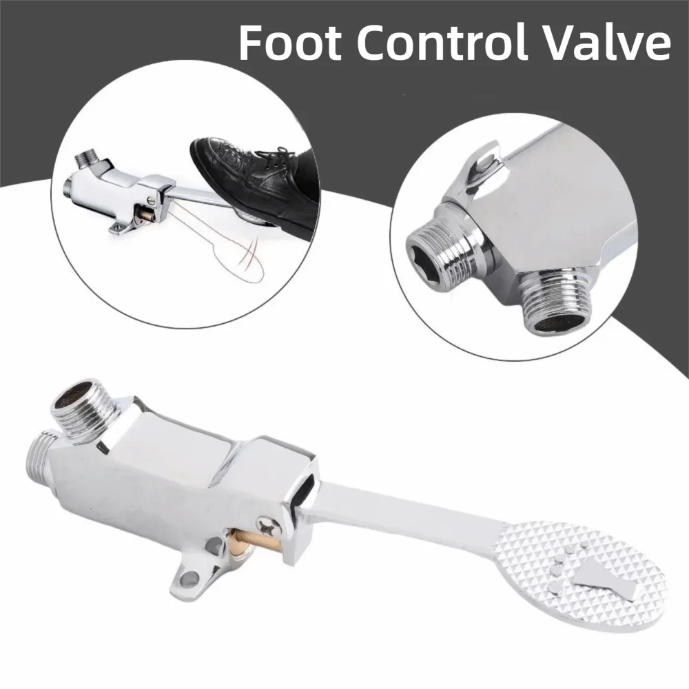 Control Valve Foot Operated Hands Free Versatile Pedal Water Faucet Switch Copper Rust Proof Tap New