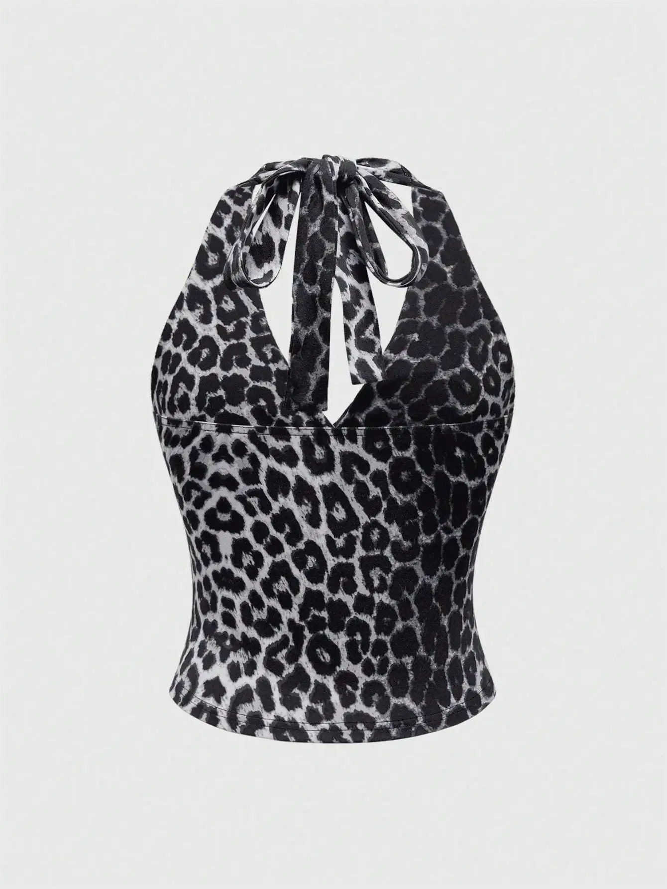 Europäische und amerikanische Frühlings-, Sommer- und Herbst-Bestseller-Leopardenmuster-Casual-Neckholder-Weste – Detail 10