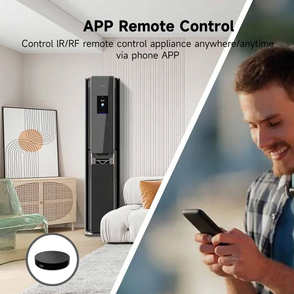 Tuya 2.4G WiFi IR/433MHz IR RF Remote for Air Conditioning TV Universal Infrared Remote Control Works with Alexa, Google Home