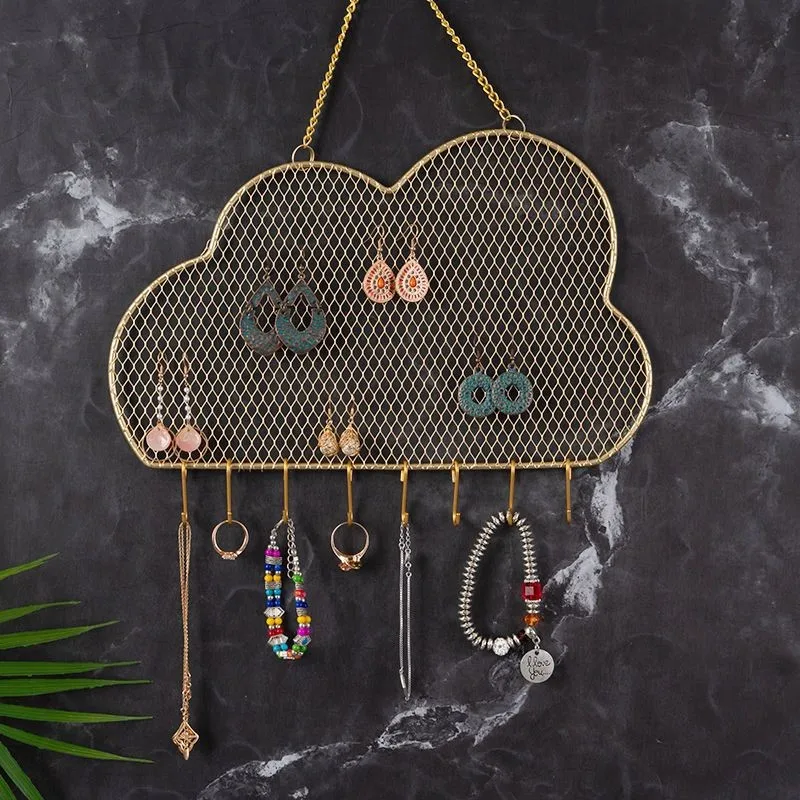 Cloud Shaped Creative Wall Hanging Jewelry Storage Rack Earrings Necklaces Display Bracelet Wall Hanging Accessories Rack ZJ145