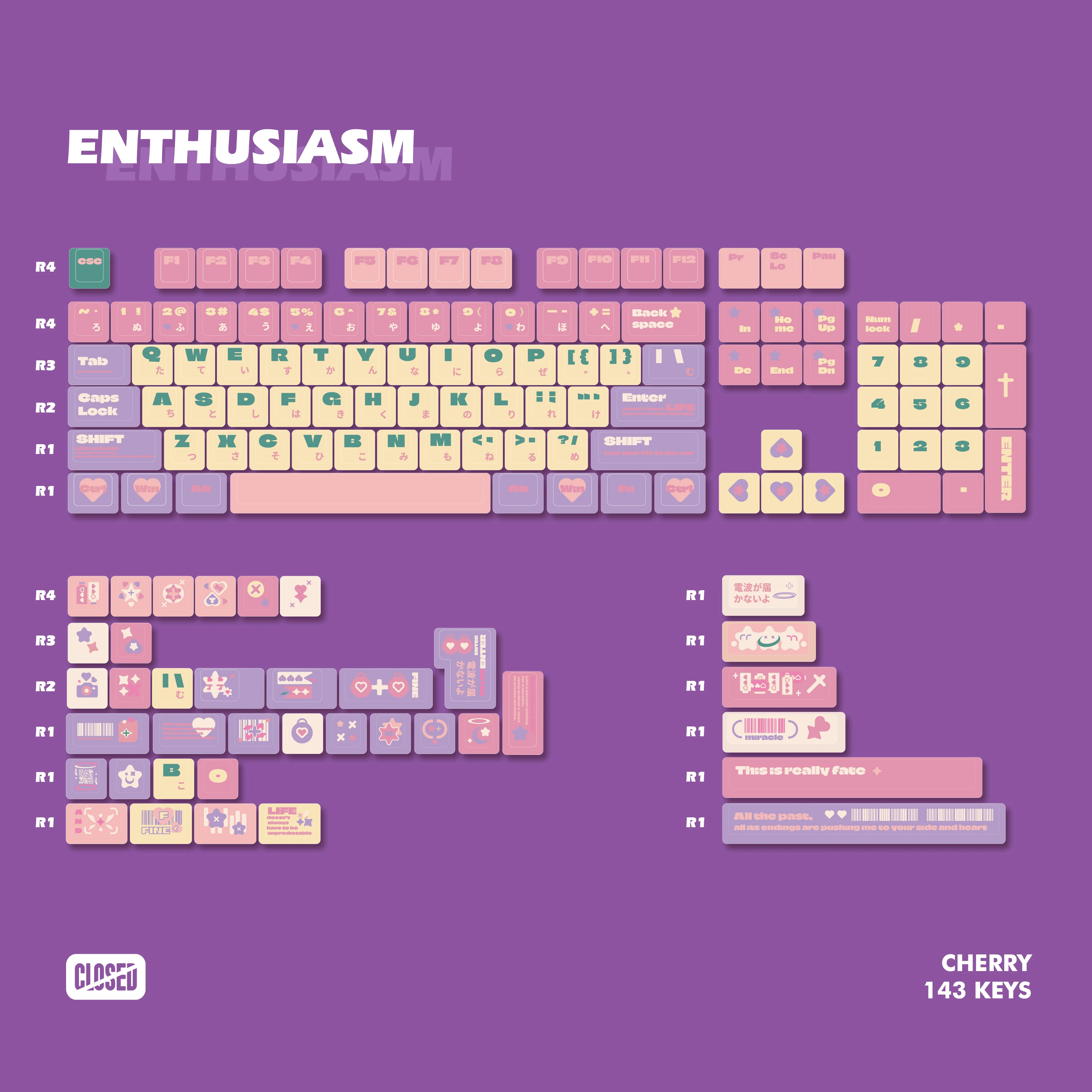 Copritasti originali - Tema caldo - Copritasti originali per tastiera meccanica a sublimazione a cinque lati PBT a 143 tasti