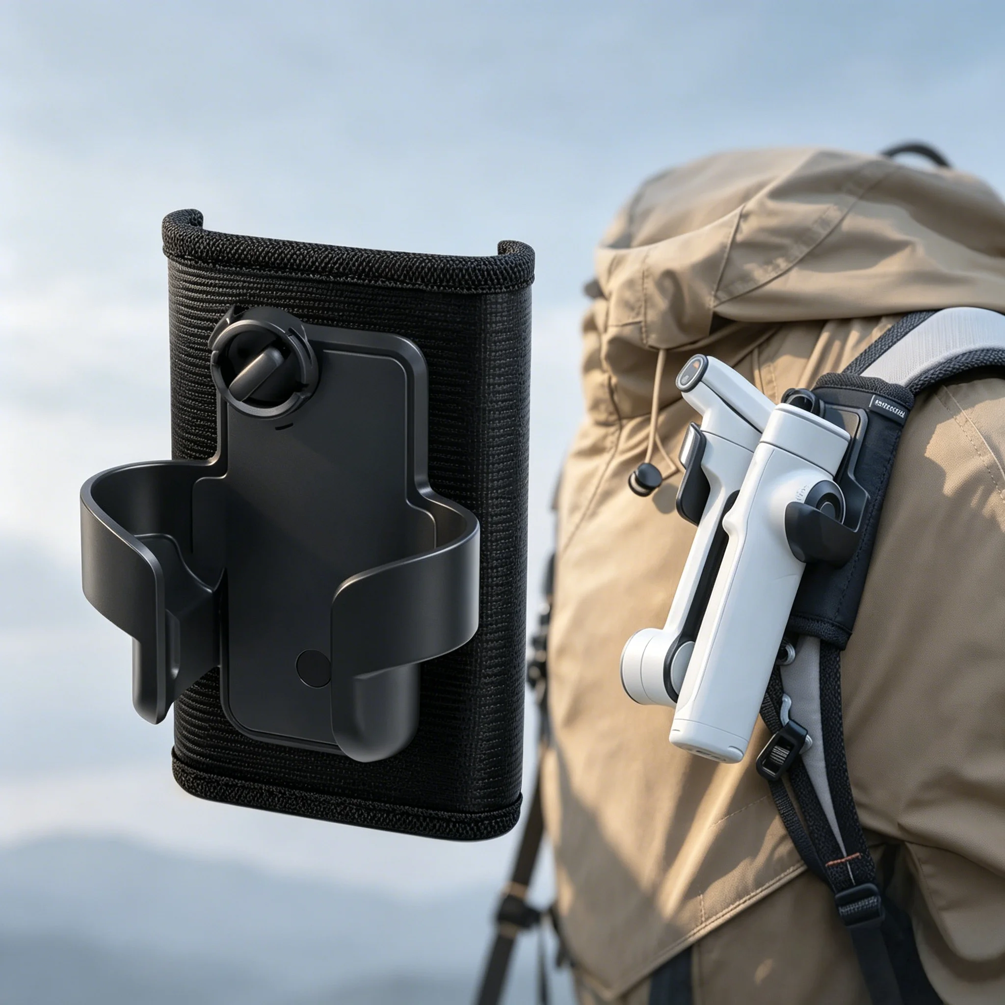 

Зажим-фиксатор для ремня, для серии Insta360 Flow 2, держатель для крепления на рюкзак с мягкой накладкой для использования на плечевом ремне