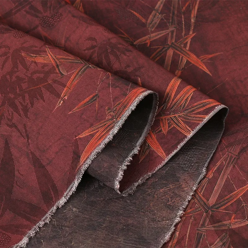 한푸, 치파오, 드레스 등 고대 스타일 의류용 헤비웨이트 리프 자카드 원단