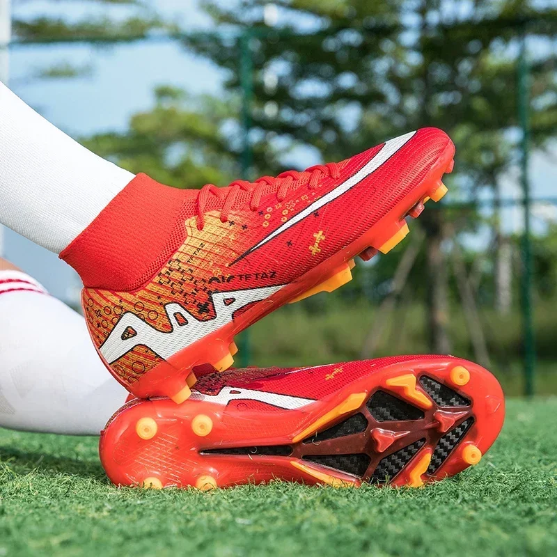 

Men Breathable Soccer Shoes Outdoor Football Boots Unisex Turf Futsal Match Soccer Cleats Grass Non-slip Professional Training