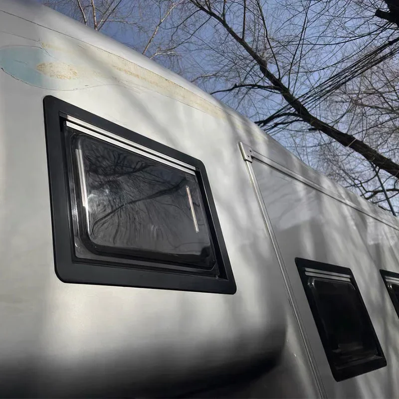 350x280MM RV Outward-Opening Ventilation Window, 70° Opening Angle, Sliding RV and Camper Window, Ventilation Skylight