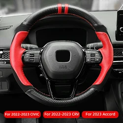 For HONDA Civic 11th Gen Steering Wheel Cover 2023 Crv Car Accessories Interiors Honda Accord 2023 Sport Accessories