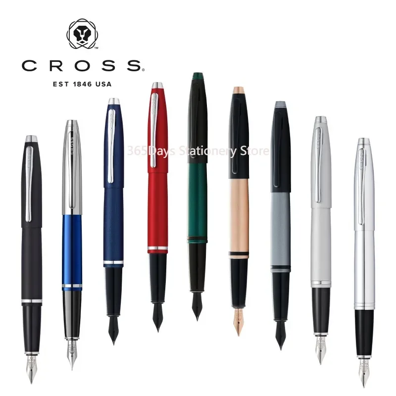 

American Cross CALAIS Smooth Metal Fountain Pen Business Signature Pen 0.6-0.7mm Writing For Students Stationery Gift With Box