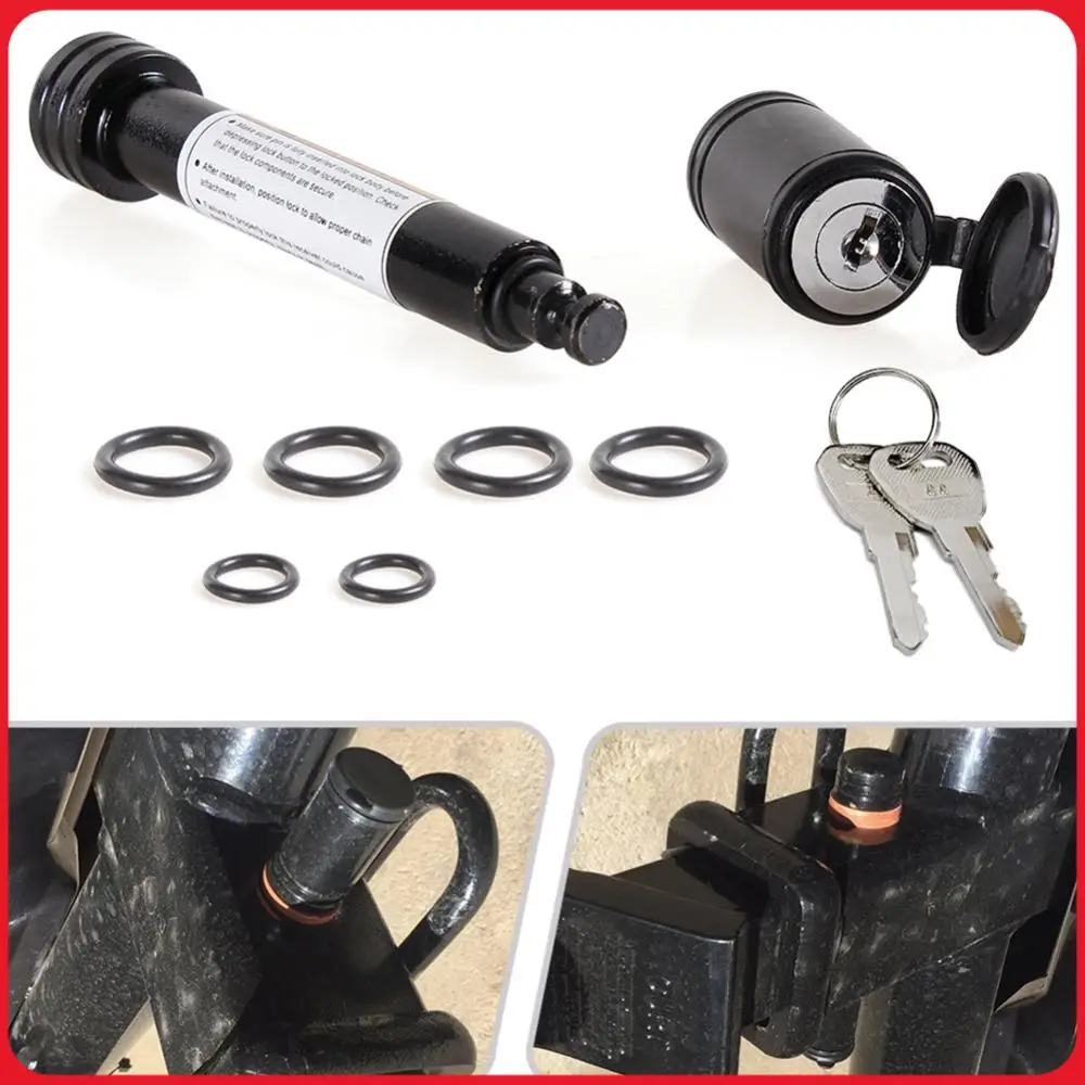 

Tow Hitch Lock Fits 2 Inch Receiver Trailer Hitch Locking Pin 5/8 Inch Pin Anti-Rattle O-Rings for Trailer Truck Car Boat