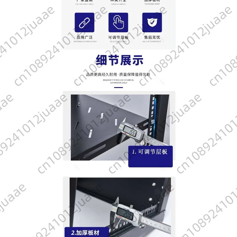 18U Simple Open Network Cabinet 2mm Adjust Shelf With 4 wheels for Server/Shielded Cabinet 12U Mobile Audio Amplifier Rack Shelf