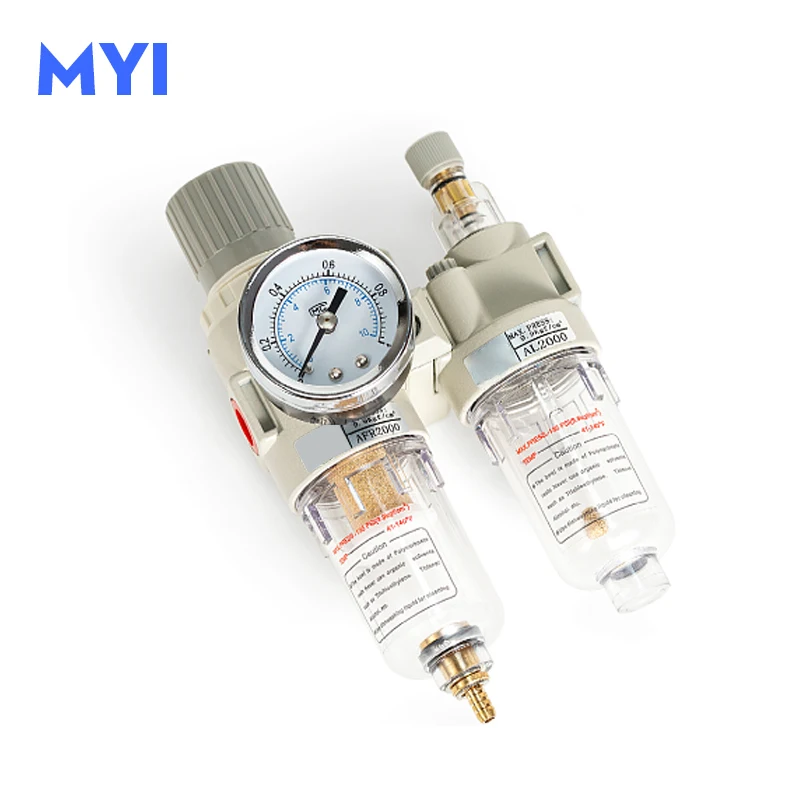 AFC2000 G1/4 AFR2000 + AL2000 Oil Water Separator Regulator Trap Filter Airbrush Air Compressor Pressure Reducing Slide Valve