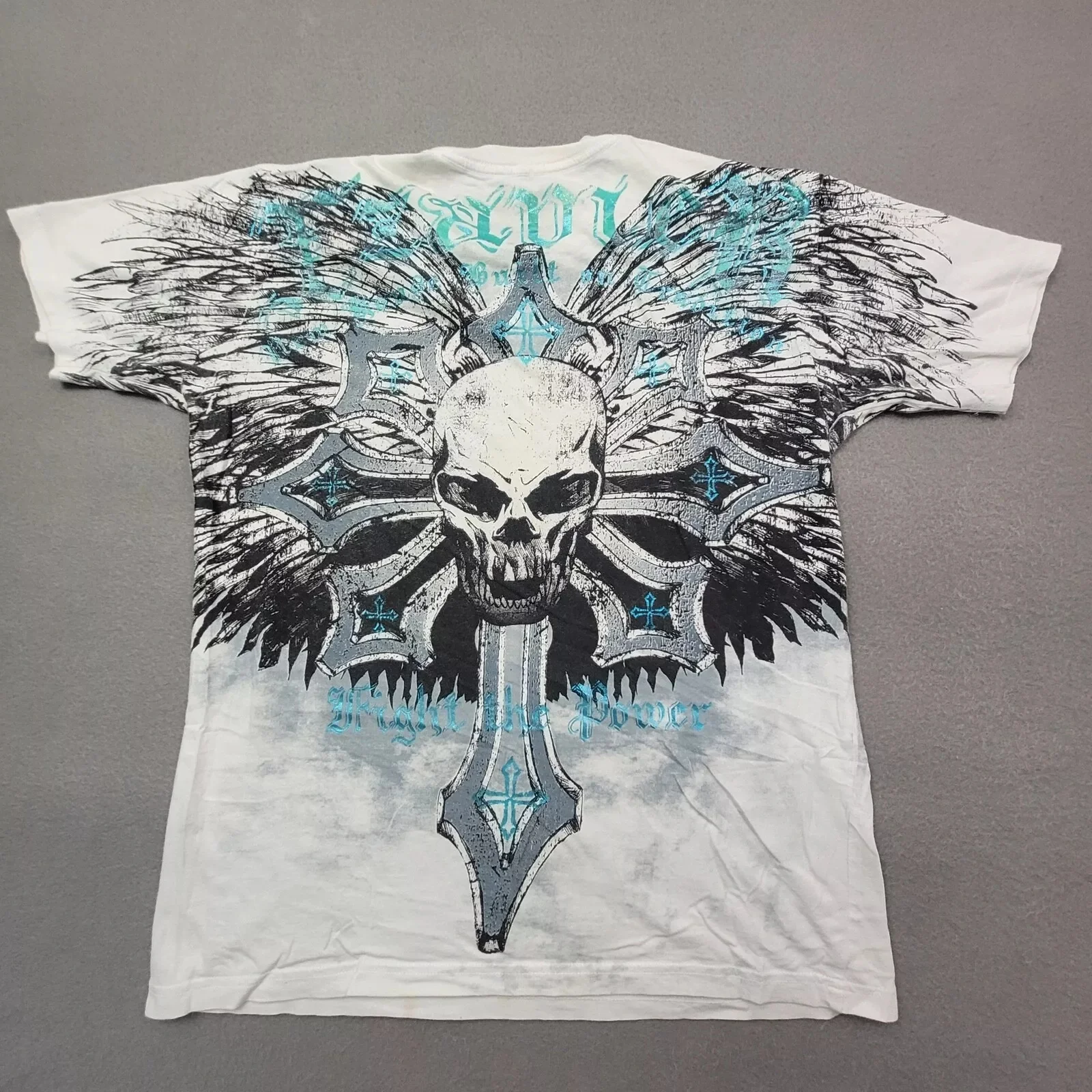 Xzavier Retro Punk Cotton T-Shirt 2000s Vintage Graphic Print Oversized Streetwear Men's Soft Round Neck Short Sleeve Top