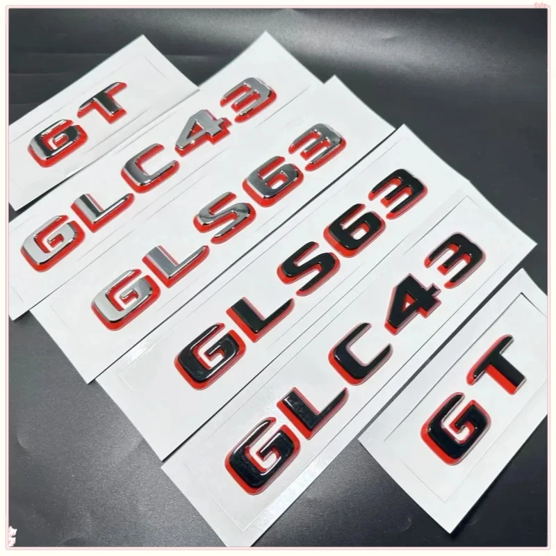 2024 New Style Letters Numbers GLC43 GLS63 GT W166 W167 For Car Trunk Sticker Badge Stickers Auto Logo Accessories