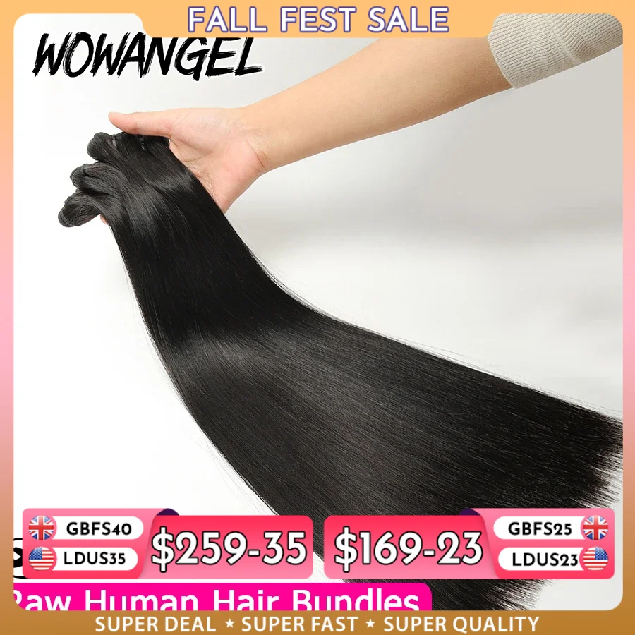 30 Inch Raw Hair Virgin Unprocessed 100% Human Hair Extensions Bone Straight 1/3/4 PCS Human Hair Bundles Brazilian Double Weft