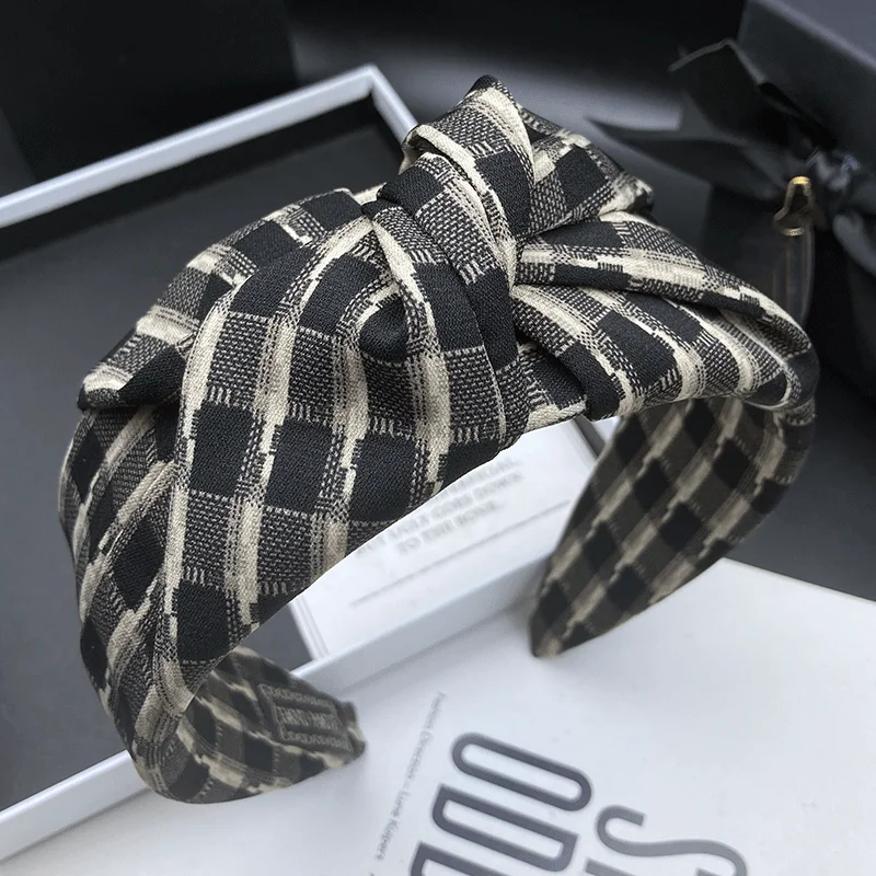 Modische Stoff-Haarspange, Damen-Haarschmuck für hohes Haarteil, für kleines Gesicht, gehobenes Erscheinungsbild, Haarband mit breitem Rand, für festes Haar