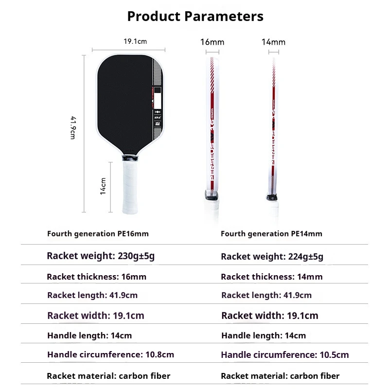 SONGYI Perseus Pro IV 16mm Pickleball Paddle GEN 4 TFP Foam Core T700 Carbon Fiber Pickleball Rackets Increases Spin & Power - Image 6