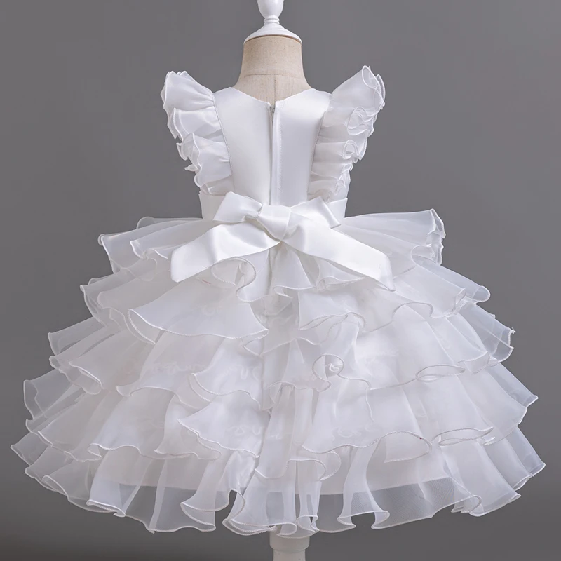 3-10 Years Children Boutique Dinner Party Formal Dress Princess Pink Elegant Glitter Ball Gown Baby Girls Birthday Party Dresses