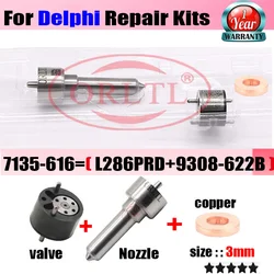 NOZZLE L286PRD INJECTOR VALVE 9308-622B REPAIR KITS 7135-616 for EJBR05601D 28237259 28232234 166000897R 166007866R ORLTL