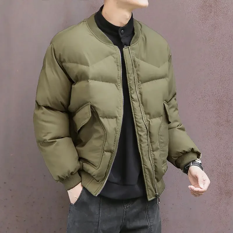 Quilted Padded Jacket Man Thick Winter Coat for Men Trend 2024 Warm High Quality Cheap Clothes Offer Luxury Padding On Vintage