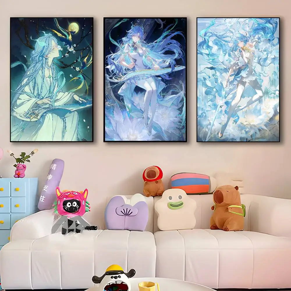 Game Wuthering Waves Qingxiao Posters HD Print Vintage Wall Art Decor for Home Study Room