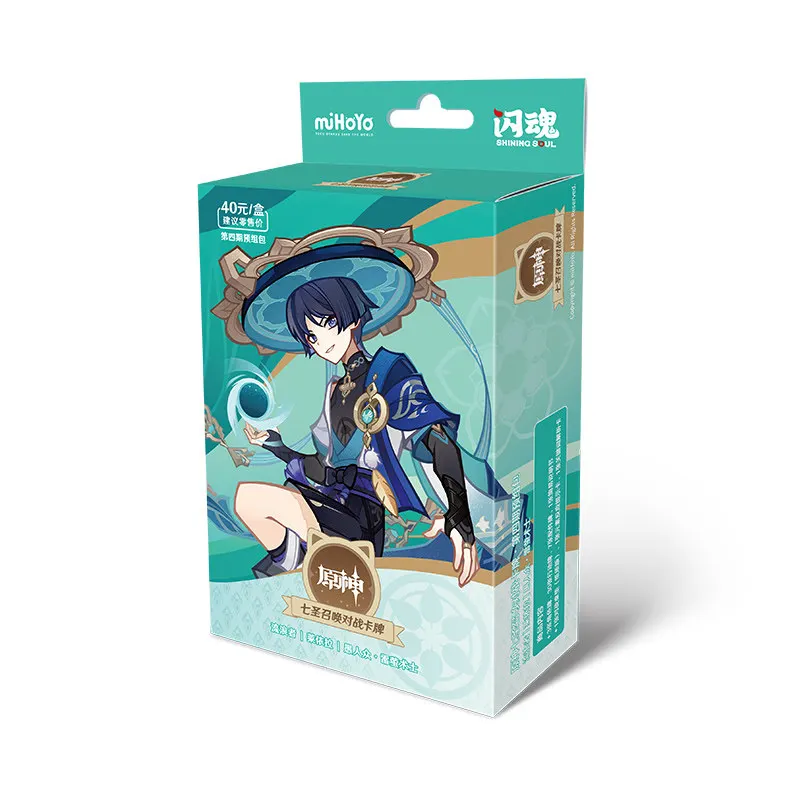 Originele Genshin Impact Card Vol.4 Genius Invokation Tcg Battle Card Anime Character Competitive Booster Game Collection Cards