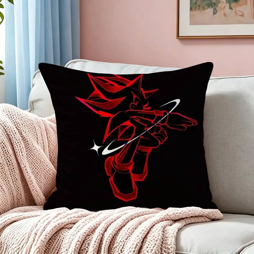 Shadow The H-Hedgehog Pillow Case Square Double-Sided Sofa Cushion Cover Bedroom Bedside Pillow