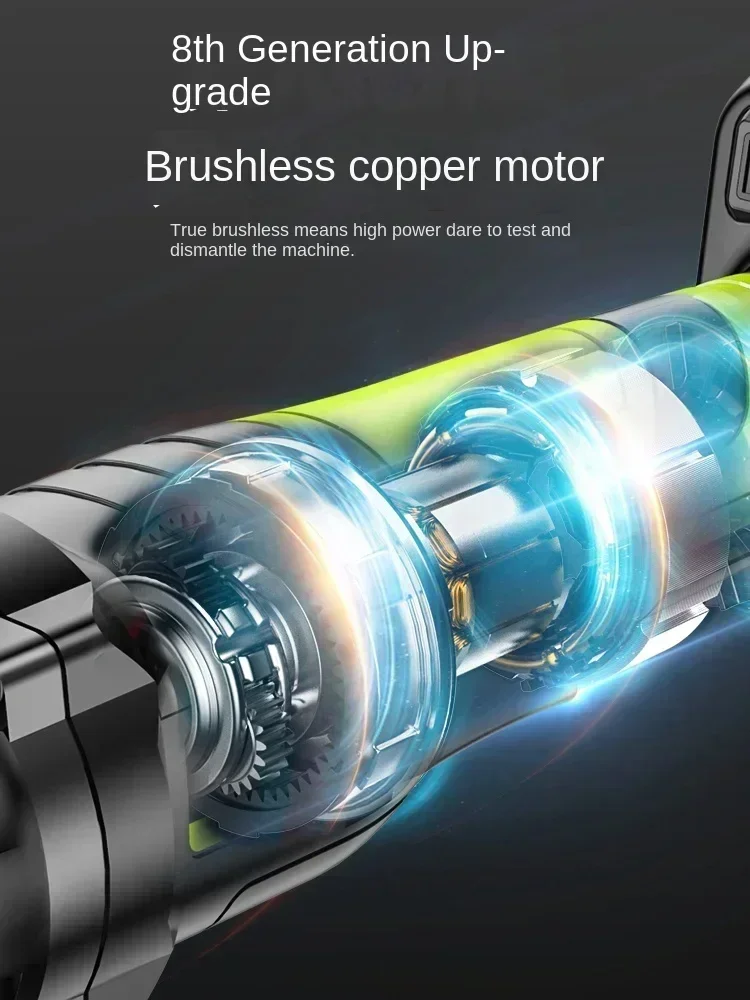 High-Powered Lithium Battery Brushless Angle Grinder Polisher with Adjustable Speed and Cutting Wheel