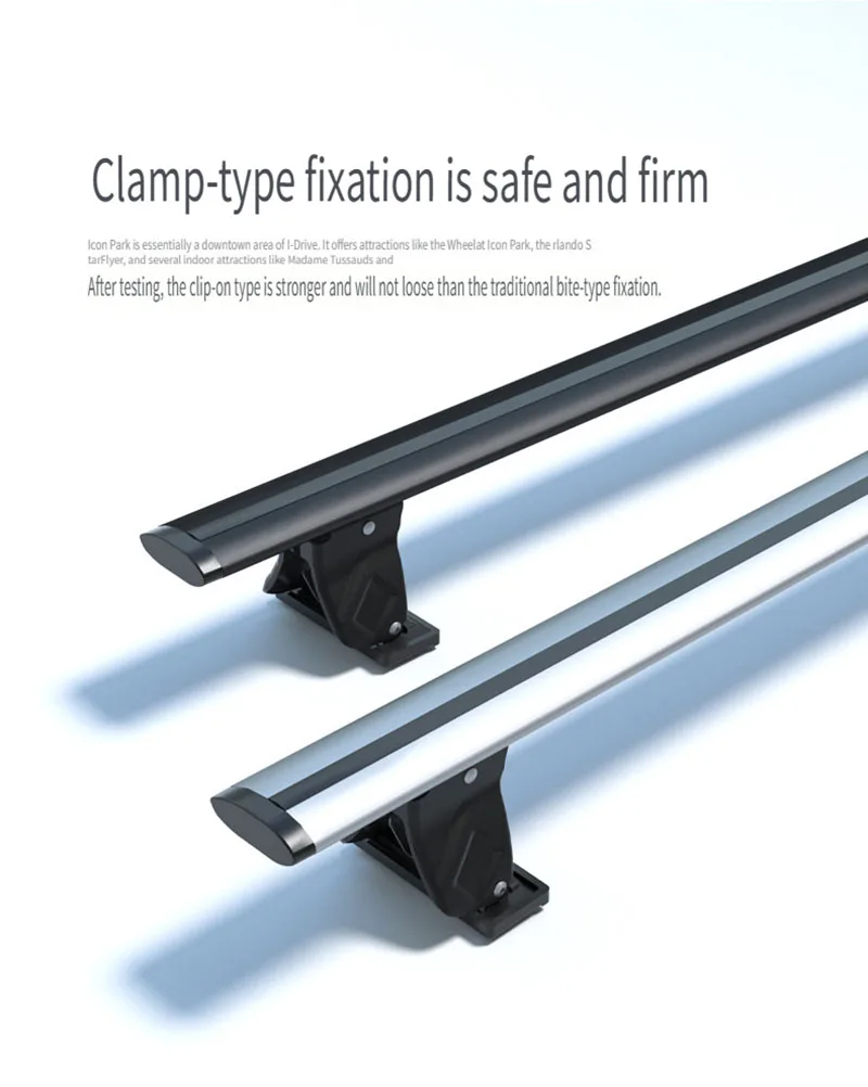 1 Pair of Car Luggage Rack Crossbar Roof Rack Universal 1.3-1.4m Single Maximum Load Capacity of 100KG Roof Luggage Crossbar