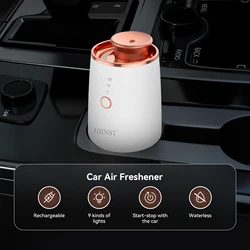 HIINST Portable Aromatherapy Car Air Freshener USB Rechargeable Essential Oil Diffuser Waterless Perfume Nebulizer Scent Machine