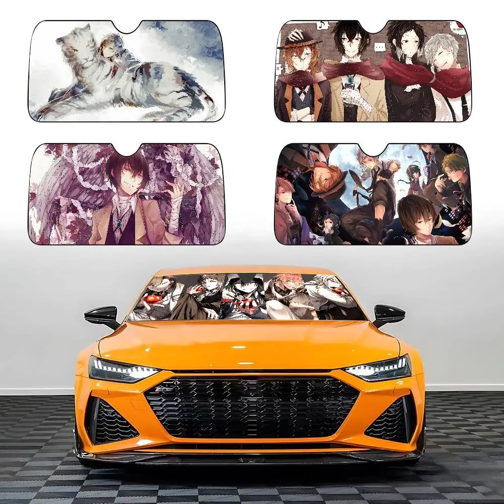 

Bungo Stray Dogs Anime Car SunShade Car Sunshade Covers Cover Universal Windscreen Folding Visor