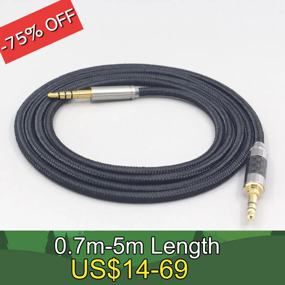 

6.5mm XLR 4.4mm Super Soft Headphone Nylon OFC Cable For Denon AH-mm400 AH-mm300 AH-mm200 Beats solo2 solo3 SHP9500 LN007544