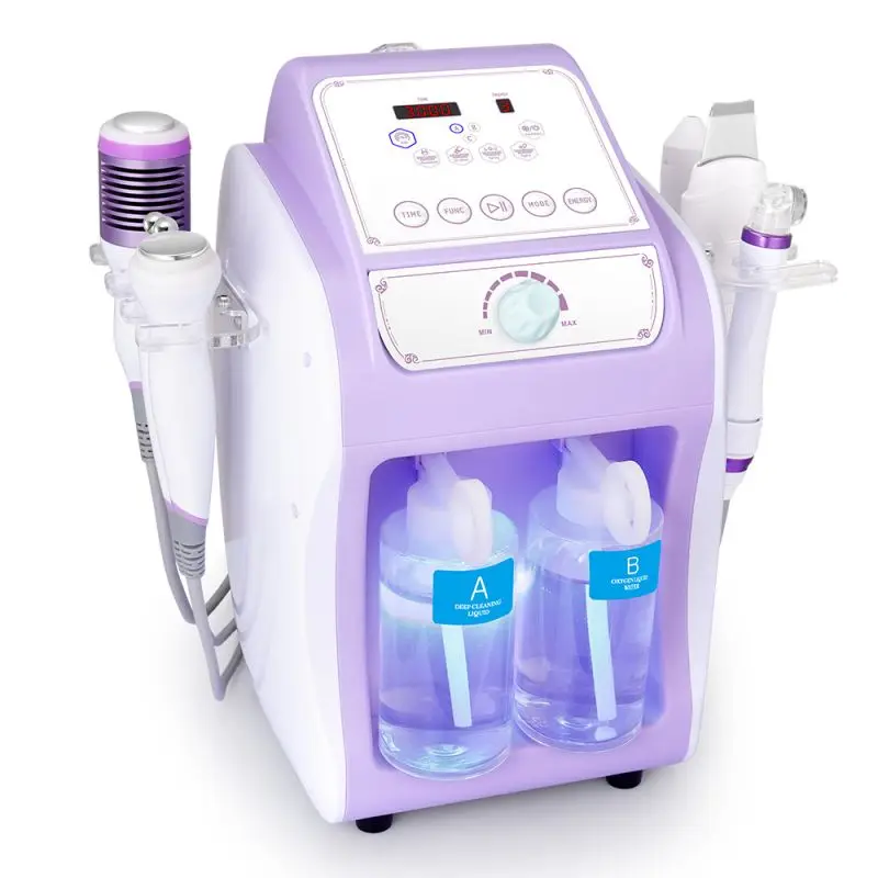 6 In 1 Professional Blackhead Removal Hydrogen Aqua Peeling Hydrabrasion Machine Skin Scrubber Facial Clean Beauty Machine Salon