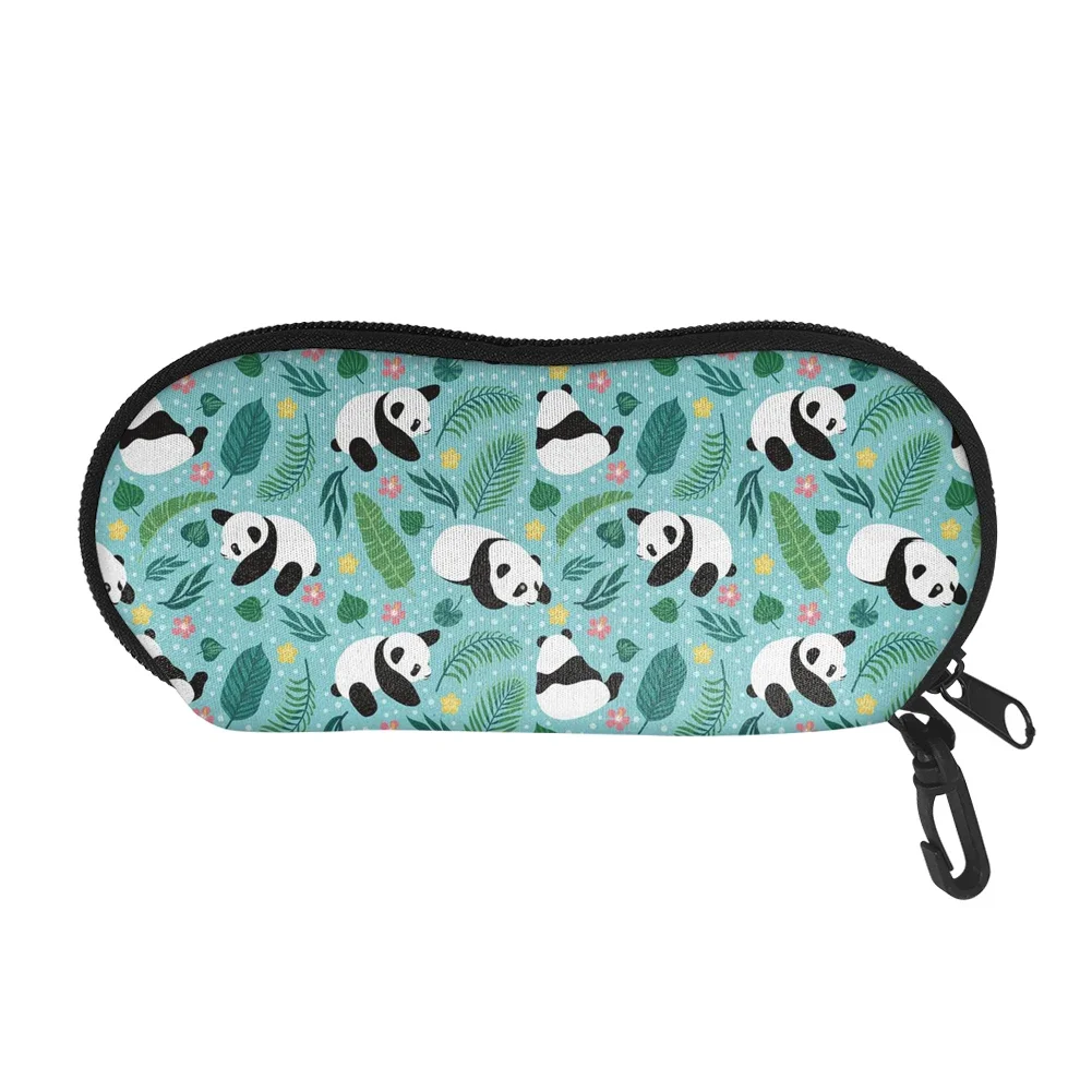 Lovely Panda Print Glasses Protector Bag Sunglasses Container Box Portable Eyeglasses Storage Cases Gift for Kids Adult