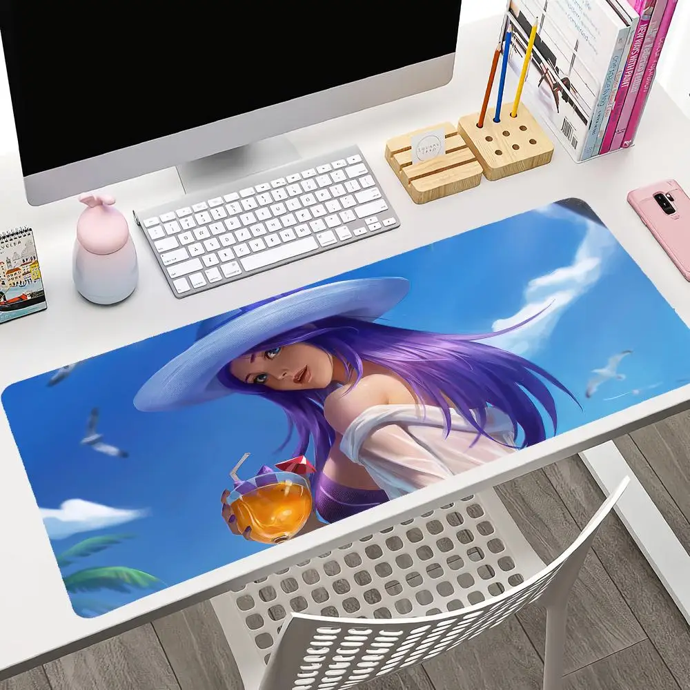 Caitlyn Kiramman Game League Of Legends Mousepad Large Gaming Mouse Pad LockEdge Thickened Computer Keyboard Table Desk Mat