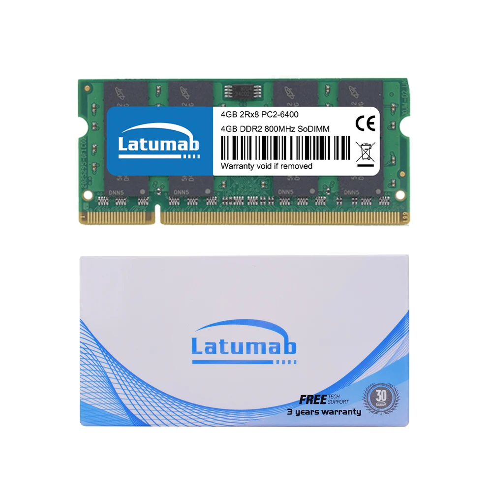 Flatumab memoria-ノートブックRAM,ddr2,4gb 8gb,667mhz,800mhz,PC2-5300 ram,so-dimm,6400ピン,1.8v,デュアルチャネル