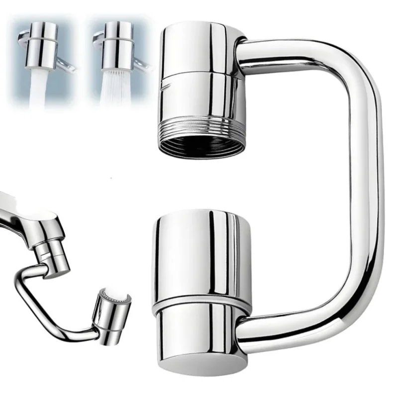 

U Shaped 1080° Alloy Universal Swivel Faucet Spray Head,Wash Basin Robot Arm Extension Faucet,Sink Aerator Spout,Kitchen Faucets
