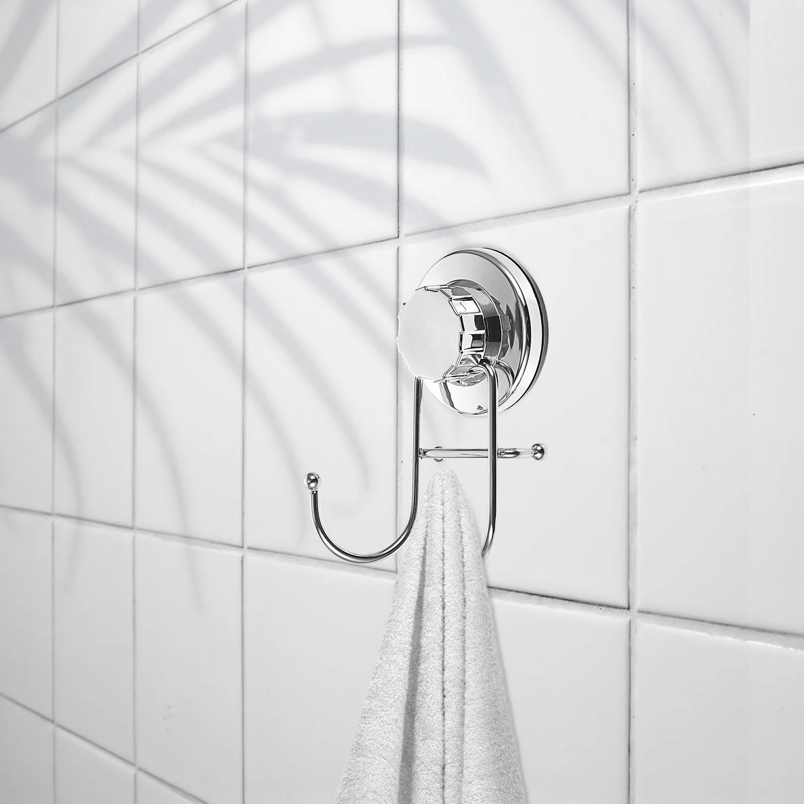 Double Hooks Suction Cup Stainless Steel Vacuum Hook for Towel Loofah Coat Washcloth Wall Hooks Traceless Vacuum Hook