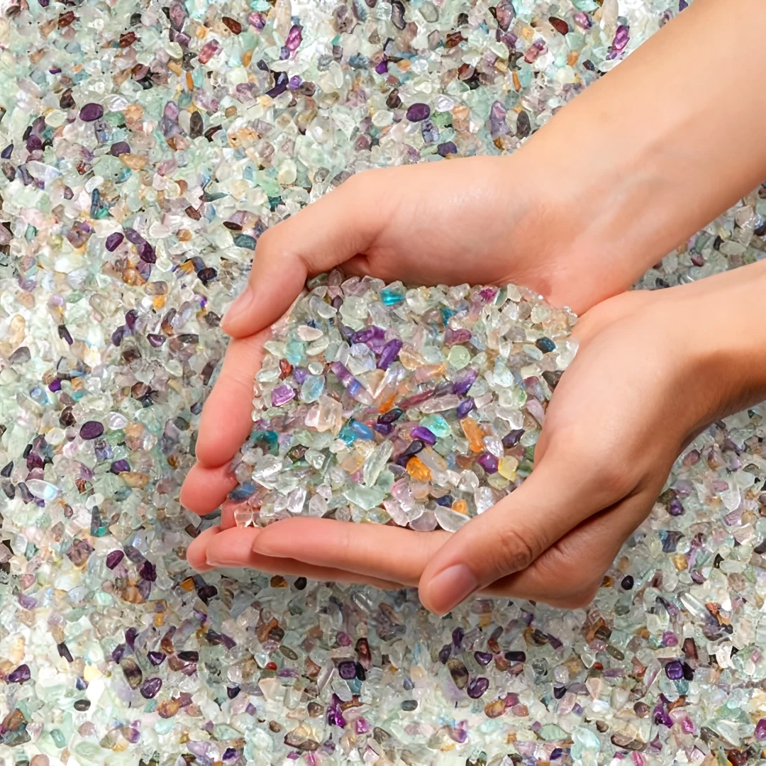 50/150/250g Colored Crystal Crushed Stones, Home Decorative Stones, Flowerpot Filling Decorative Stones, Festival Gifts
