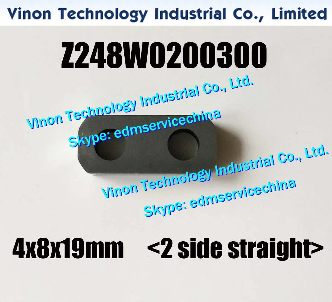 

Z248W0/200300 Power Feed Contact 4x8x19mm (2-sides surface straight type) Z248W0400300 Upper Energizing Plate Makino SP43.SP64