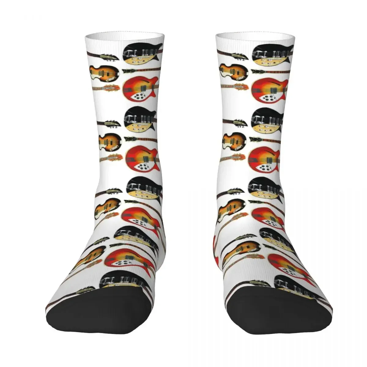 Rickenbacker Guitars And Hofner Bass Socks Harajuku High Quality Stockings All Season Long Socks Accessories for Unisex Gifts