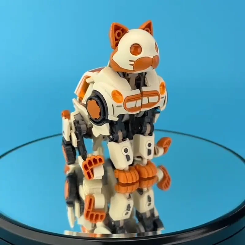 Trasformatori a bestia infinita Trasformatori per auto per gatti che trasformano giocattoli Mecha Modello di assemblaggio animale Pezzo da collezione Figura cool