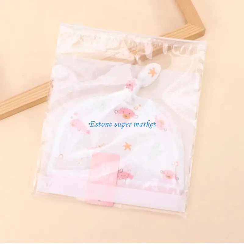 090B Mũ Muslin trẻ sơ sinh Mũi bé Bệnh viện Thin Bệnh viện Mũ Giới tính Trung tính Trẻ sơ sinh Mũ Tuarb