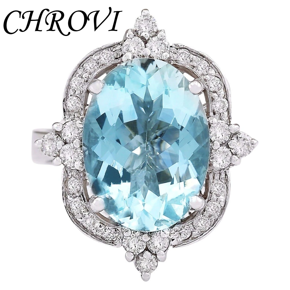 Cincin Kristal Biru Topaz Baru - Home Office Layout ulasan dan harga