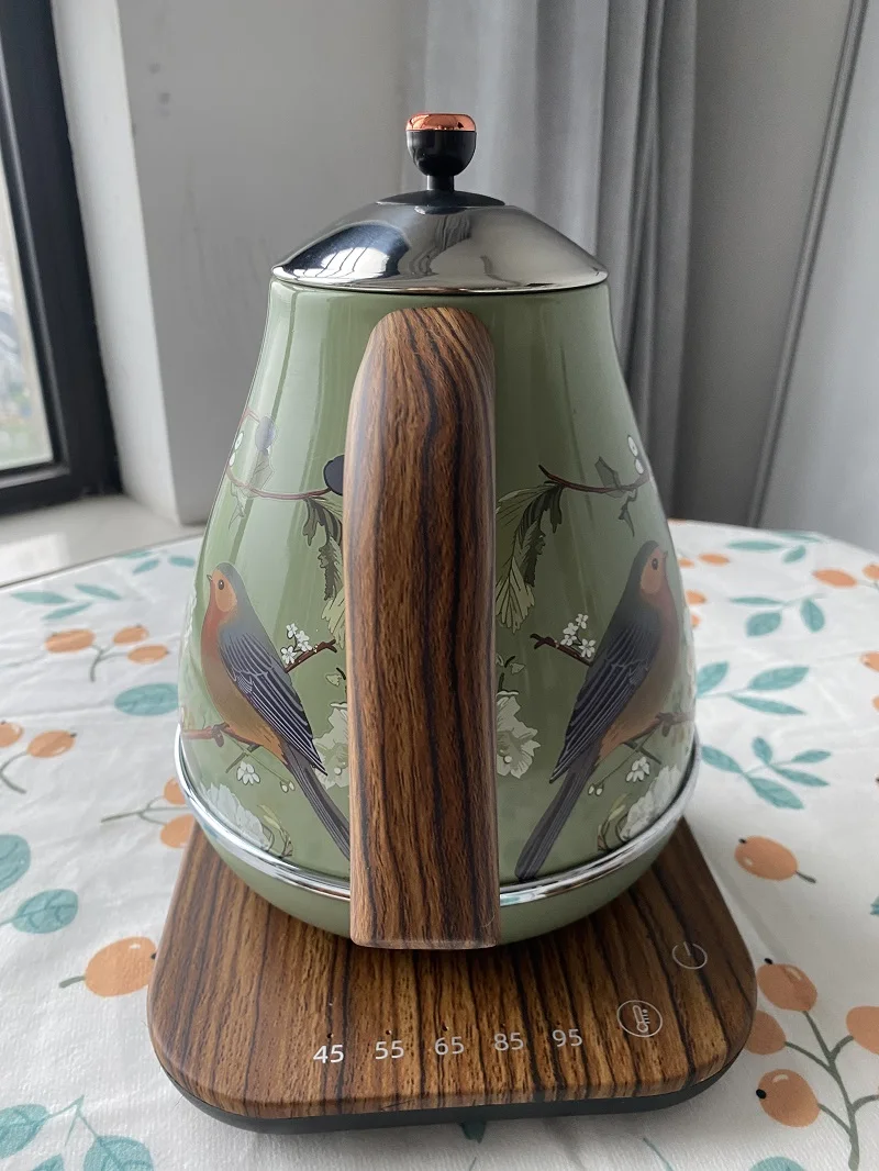 1850 واط ريترو الأخضر غلاية كهربائية المنزل التحكم في درجة الحرارة غلاية الغليان 304 الفولاذ المقاوم للصدأ الدفء إبريق الشاي الكهربائي 1700 مللي