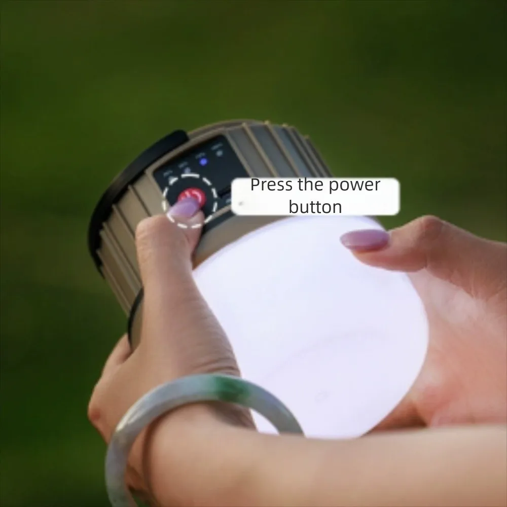 USB Rechargeable Solar Camping Light Waterproof LED Portable Emergency Lamp Foldable Adjustment Outdoor Lanterns Barbecue