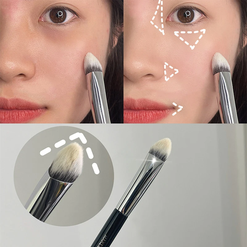 Driehoek Afgeschuinde Concealer Cirkels Acne Borstel Donkere Oogvlekken Concealer Cosmetische Borstel Detail Markering Accenten Make-up Kwasten