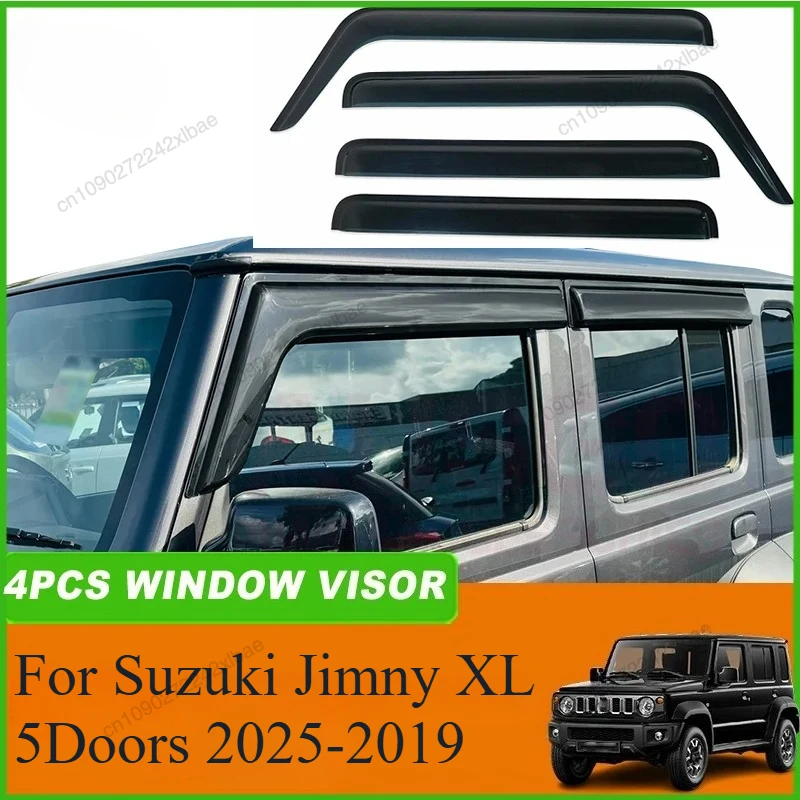 

Car Window Visor Sun Rain Guard Weather Shield Wind Deflector For Suzuki Jimny XL 5Doors 2025 2024 2023 2022 2021 2020 2019