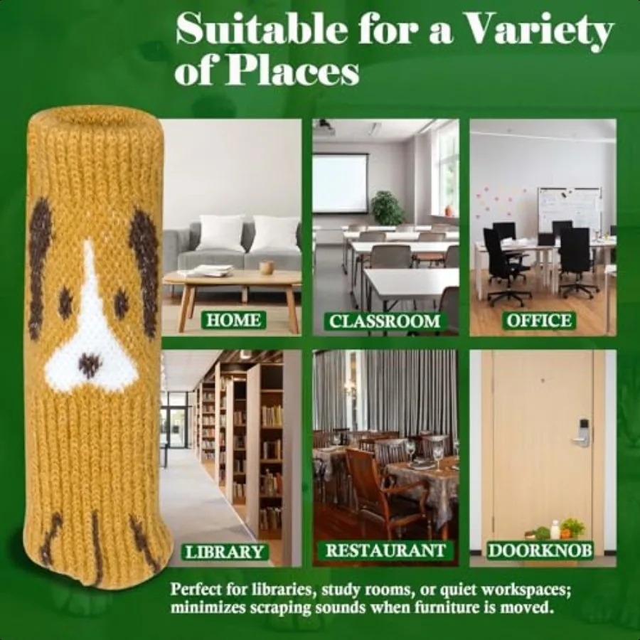 24 قطعة كرسي الكلب لطيف الساق الجوارب. الأثاث الساق الجوارب عدم الانزلاق الحد من الضوضاء كرسي الجدول الساق الجوارب الصلبة حافظات الأرضية ل I #6