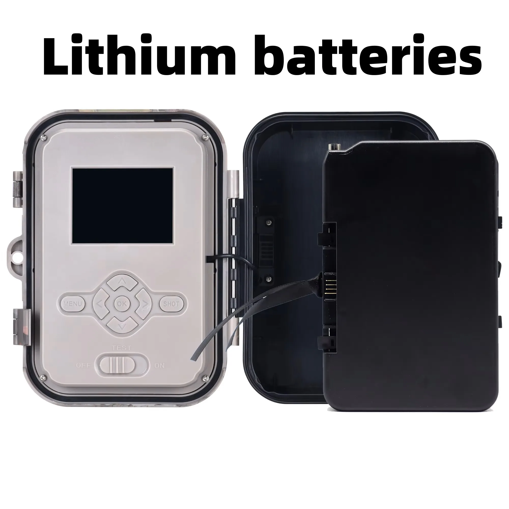 4G 120MP 4K 8000mAh LI-batterij Buiten camera met nachtzicht, dubbele lens, voor jacht, app-besturing, optionele live streaming/cloud/e-mail/FTP